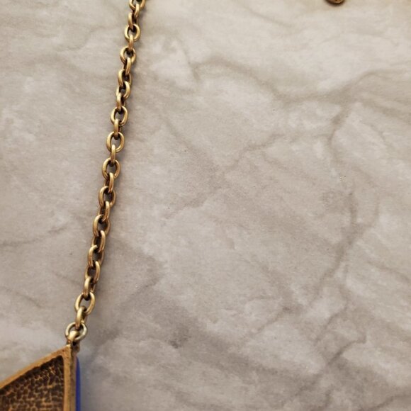 💙 J.Crew Enamel Rhinestones Crystals Pave Antique Mini Statement Necklace 💙 - Picture 11 of 16